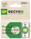 GP Batteries Recyko 3000 C, 3000 mAh, Nickel-Metal Hydride (NiMH), C, 1.2 V, Green, Silver, 2 pc(s) 2