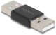 DeLOCK Adapter Gender Changer USB 2.0 Type-A male to male metal, USB Type-A, USB Type-A, Black 1