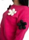Beauty Women - Sweter różowy w kwiaty - S/M 1