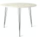 Stalas Kalune Design Sandalf, baltas/juodas 1