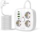 TECH-PROTECT PCS3X4 POWER STRIP 2 USB & 2 TYPE-C & 3 SOCKET 200CM WHITE 2
