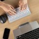 R-Go Tools Ergonomic keyboard R-Go Compact Break, compact keyboard with break software, QWERTY (IT), Bluetooth, white, Mini, Wireless, Bluetooth, Scissor key switch, QWERTY 2