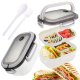 Śniadaniówka LUNCH BOX ze sztućcami 21 x 14,5 x 8cm biały PJM44B 1