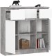 KOMODA K100 2D 3SZ 1P PK BETON / BIAŁY 1