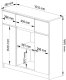 KOMODA K100 2D 3SZ 1P PK BETON / BIAŁY 2