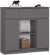 KOMODA K100 2D 3SZ 1P PK GRAFIT SZARY 1