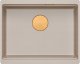 Zlewozmywak GraniteQ LOGAN 100 zlewozmywak pearl beige 56x45x21,5 cm 1-komorowy podwieszany z syfonem manualnym miedziany 2