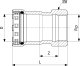 VIEGA Megapress overgang 3/4"x3/4" muffe/muffe, ulegeret stål med zink/nikkel belægning og SC-Contur 2