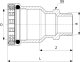 VIEGA Megapress overgang 2"x2" muffe/nippel, ulegeret stål med zink/nikkel belægning og SC-Contur 2