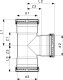 Prestabo XL T-stykke 76,1 x 35 x 76,1 mm forzinket stål 2