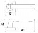 Door handle DH-89A-24Z-07-BL, stainless steel color. 1
