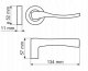 Door handle DH-94A, universal, stainless steel color. 1