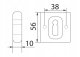 Door key lock, TOM BB G5, Euro standard, matt nickel color. 2