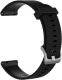 Wave silicone strap 22mm, for smartwatches and sports watches, black 2