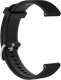 Wave silicone strap 22mm, for smartwatches and sports watches, black 3