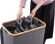 Pre-folding bamboo laundry basket, 57 x 37.3 x 66 cm 1
