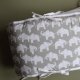 Ratt Start Elephant cot edge padding, 30 x 360 cm, grey 1
