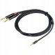 PROEL 3.5mm stereo male - 2 x 6.3mm mono male, 3m, black 1