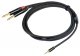 PROEL 3.5mm stereo male - 2 x 6.3mm mono male, 1.5m, black 1