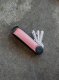 Orbitkey Hybrid Leather Key Organiser, pastel pink 3