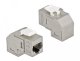 DeLOCK Keystone Module RJ45 jack to RJ45 jack Cat.6A 90° angled, Angled, Silver, White, RJ-45, RJ-45, Female, Female 1