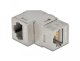 DeLOCK Keystone Module RJ45 jack to RJ45 jack Cat.6A 90° angled, Angled, Silver, White, RJ-45, RJ-45, Female, Female 2