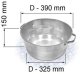 GALVANIZED SMALL TUB 13L 39X15CM 1
