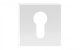 CYLINDER ESCUTCHEON SQUARE WHITE QUBIK 2