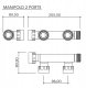 PVC MANIFOLD SYSTEM 2 PORTS 1IN 5
