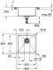 GROHE K700 45-S, Undermount sink, Square, Stainless steel, Stainless steel, 1 bowls, Square 2