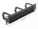 DeLOCK 10? Cable Management Brush Strip with 3 hooks 1U black, Brush panel, Black, Metal, Nylon, 1U, 25.4 cm (10"), 65 mm 1