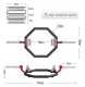 Multi Grip Trap Bar czarno-czerwony 50 mm zaciskowy 3 rodzaje chwytów 1