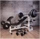Ławka do wyciskania 6w1 biała + 2 sztangi winylowe regulowane (zestaw 100 kg 30mm) 1