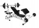 Ławka do wyciskania 6w1 biała + 2 sztangi winylowe regulowane (zestaw 100 kg 30mm) 5