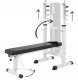 Ławka do wyciskania 3w1 biała + sztanga żeliwna regulowana (zestaw 60 kg 30mm) 6