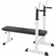 Ławka do wyciskania 3w1 biała + sztanga żeliwna regulowana (zestaw 60 kg 30mm) 7