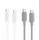 HOCO kabel Typ C do Typ C 3A 60W X107 1 m szary 2