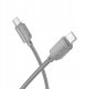 Kabel USB Hoco USB-C - USB-C 1 m Szary 1