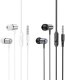 HOCO słuchawki przewodowe Jack 3,5 mm z mikrofonem M108 srebrne 3