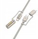 HOCO kabel All-in-one Typ C / Lightning do Typ C / Zapalniczka samochodowa PD 3A 60W U138 1,2 m czarny 1