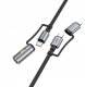 HOCO kabel All-in-one Typ C / Lightning do Typ C / Zapalniczka samochodowa PD 3A 60W U138 1,2 m szary 1