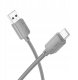 Kabel USB Hoco USB-A - USB-C 1 m Szary 1