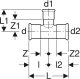 Tee sf 76,1-35-76,1mm Mapress 2