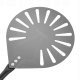Czarna, perforowana łopata do pizzy z anodowanego aluminium z aluminiowym uchwytem, okrągła, 228x1800 mm | TECHNICA, Pizza Line 3