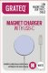 GRATEQ MAGNET PAD - USB-C CABLE 1.5M 1