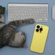 Futerał SILICONE 2mm do IPHONE 15 Pro kompatybilny z MagSafe żółty 1