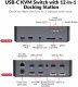 Przełącznik KVM iDock C20 USB-C KVM Switch Docking Station dla 2 laptopów, 4K Dual Monitor Design 2