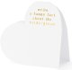 Business cards for table of hearts 15.7x22 cm white 10pcs 4