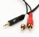 Kabel TB Print Jack 3.5mm - RCA (Cinch) x2 1.5m czarny (AKTBXAJ2RCA150B) 1