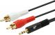 Kabel TB Print Jack 3.5mm - RCA (Cinch) x2 2.5m czarny (AKTBXAJ2RCA250B) 1